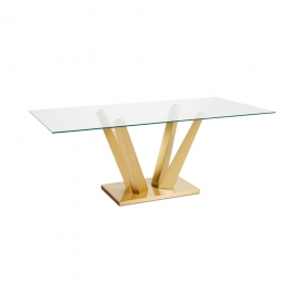 Paolo Dining Table: Gold
